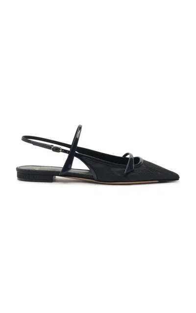Alexandre Birman Tita Moire Flats In Black