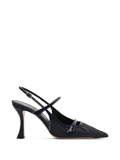 Alexandre Birman 85mm Tita Moire Slingback Pumps In Black
