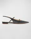Alexandre Birman Tita Slingback Flat Pumps In Black