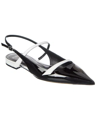 Alexandre Birman Tita Patent Slingback Flat In White