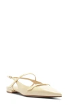 Alexandre Birman Tita Pointed Toe Slingback Flat In Neutral