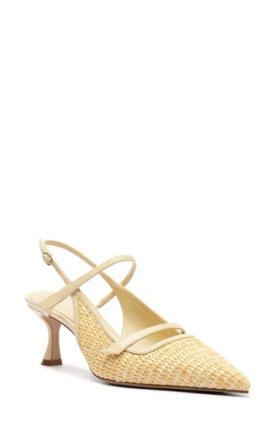 Alexandre Birman Tita Pointed Toe Slingback Pump In Creamy