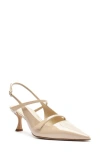 Alexandre Birman Tita Patent Slingback Pumps In Semolina