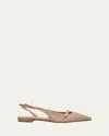Alexandre Birman Tita Raffia Ballerina Flats In Brown