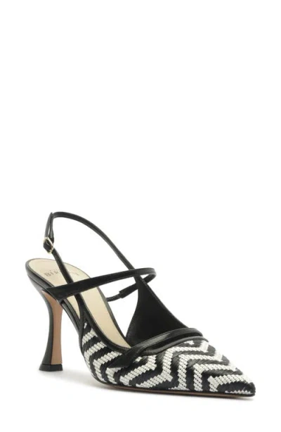 Alexandre Birman Tita Raffia Slingback Pump In Multi
