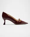Alexandre Birman Tita Shiny Leather Mary Jane Pumps