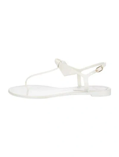 Pre-owned Alexandre Birman T-strap Sandals In White