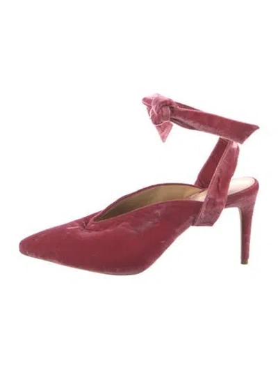 Pre-owned Alexandre Birman Velvet Pumps In Pink