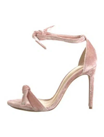 Pre-owned Alexandre Birman Velvet Sandals In Pink