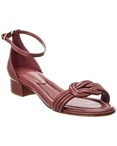 Pre-owned Alexandre Birman Vicky 30 Doppia Soletta Leather Sandal Women's In Pink