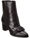 Alexandre Birman Vicky 60 Leather Bootie In Black