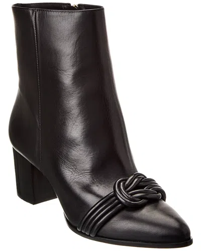 Alexandre Birman Vicky 60 Leather Bootie In Black