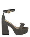 Alexandre Birman Vicky X Strap 120 Platform Sandal In Grey