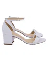 Alexandre Birman Vicky Block Heel Sandals In White Leather In White