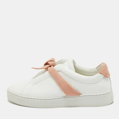 Pre-owned Alexandre Birman White Leather Low Top Sneakers 37