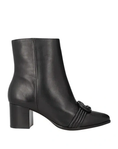 Alexandre Birman Woman Ankle Boots Black Size 8 Leather