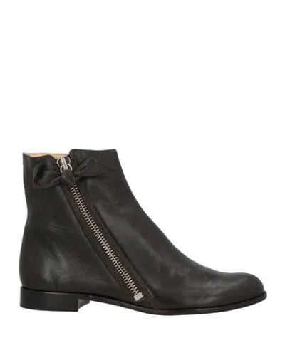 Alexandre Birman Woman Ankle Boots Dark Brown Size 9 Leather