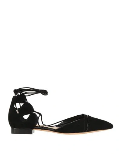 Alexandre Birman Woman Ballet Flats Black Size 9.5 Soft Leather