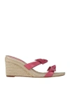 Alexandre Birman Woman Espadrilles Magenta Size 7 Leather In Magenta