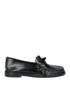 Alexandre Birman Woman Loafers Black Size 7.5 Leather In Black