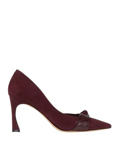 Alexandre Birman Woman Pumps Plum Size 8 Soft Leather In Xyx6