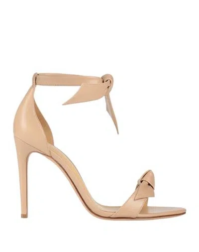 Alexandre Birman Woman Sandals Beige Size 7 Soft Leather In Pink