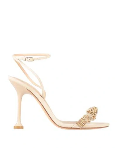 Alexandre Birman Woman Sandals Beige Size 9 Leather In Neutral