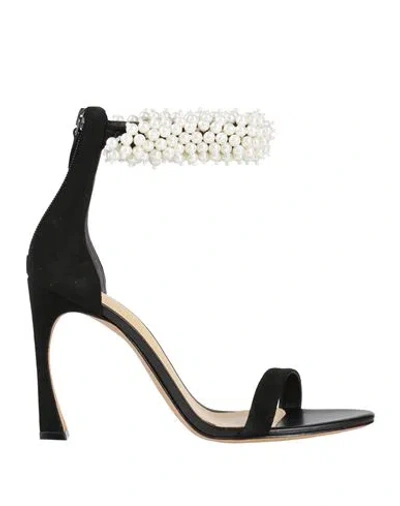 Alexandre Birman Woman Sandals Black Size 10 Leather