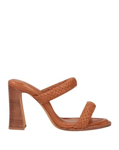 Alexandre Birman Woman Sandals Brown Size 6.5 Leather