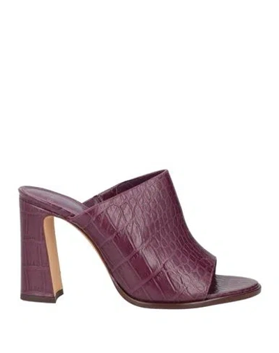 Alexandre Birman Woman Sandals Deep Purple Size 8 Leather