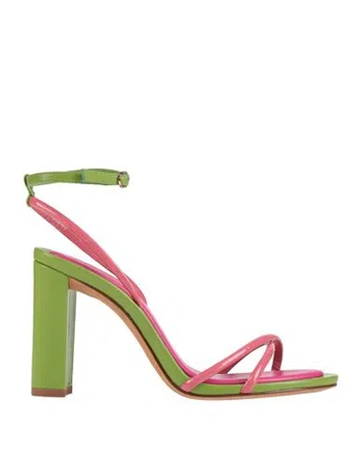 Alexandre Birman Woman Sandals Fuchsia Size 7 Leather In Pink