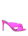 Alexandre Birman Woman Sandals Fuchsia Size 8 Textile Fibers