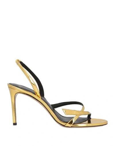 Alexandre Birman Woman Sandals Gold Size 7 Leather