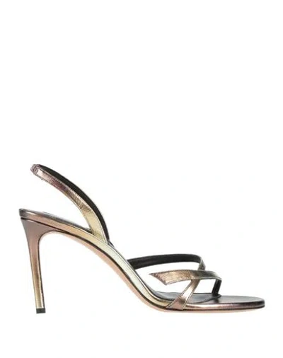 Alexandre Birman Tita 85mm Gradient Leather Sandals In Gold