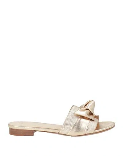 Alexandre Birman Woman Sandals Gold Size 8.5 Leather
