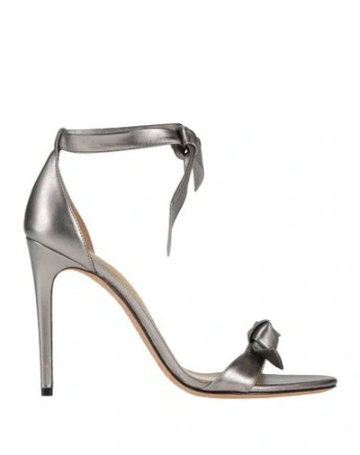 Alexandre Birman Woman Sandals Grey Size 9 Soft Leather In Gray