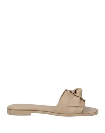 ALEXANDRE BIRMAN ALEXANDRE BIRMAN WOMAN SANDALS KHAKI SIZE 8 LEATHER