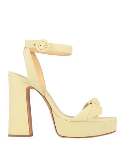 Alexandre Birman Woman Sandals Light Yellow Size 11 Leather