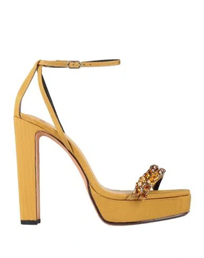 Alexandre Birman Woman Sandals Marigold Size 8 Leather In Yellow