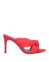 Alexandre Birman Woman Sandals Red Size 7 Textile Fibers