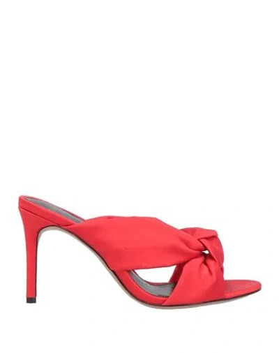 Alexandre Birman Woman Sandals Red Size 7 Textile Fibers