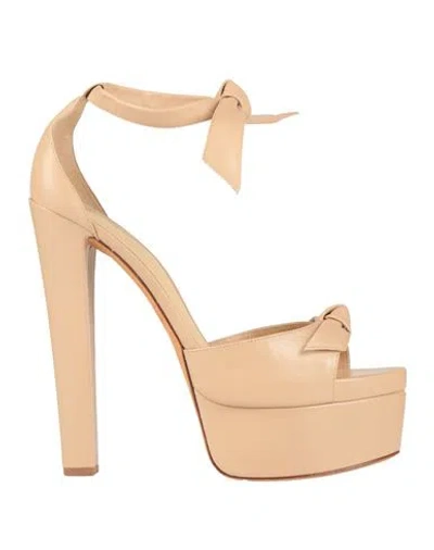 Alexandre Birman Woman Sandals Sand Size 11 Leather In Beige