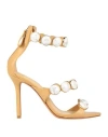 Alexandre Birman Rosie Leather Sandal (authentic ) In Beige