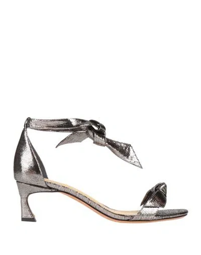 Alexandre Birman Woman Sandals Silver Size 10 Leather