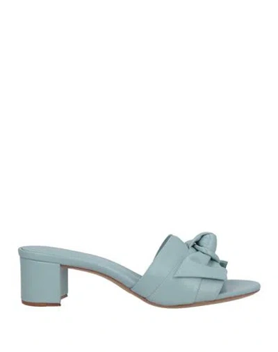 Alexandre Birman Woman Sandals Sky Blue Size 8 Leather