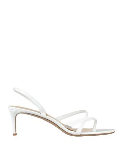 Alexandre Birman Woman Sandals White Size 8.5 Leather