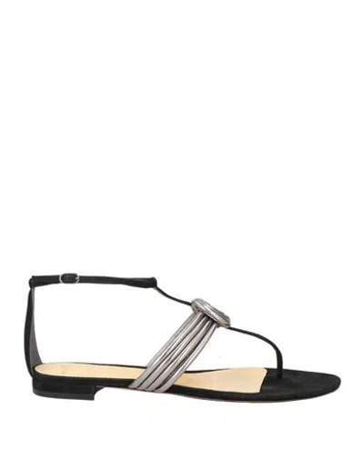 Alexandre Birman Woman Thong Sandal Black Size 11 Leather
