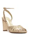 Alexandre Birman Agatha 90 Leather Sandals In Gold