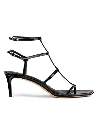Alexandre Birman Women's Amanda 60mm Patent Leather Strappy Sandals In Black