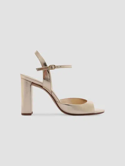 Alexandre Birman Women's Amy 90mm Metallic Leather Sandals In Golden